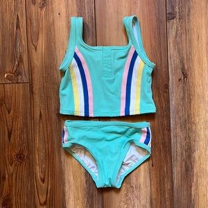 Hanna Andersson Girls Two-Piece Swimsuit Size 4T
